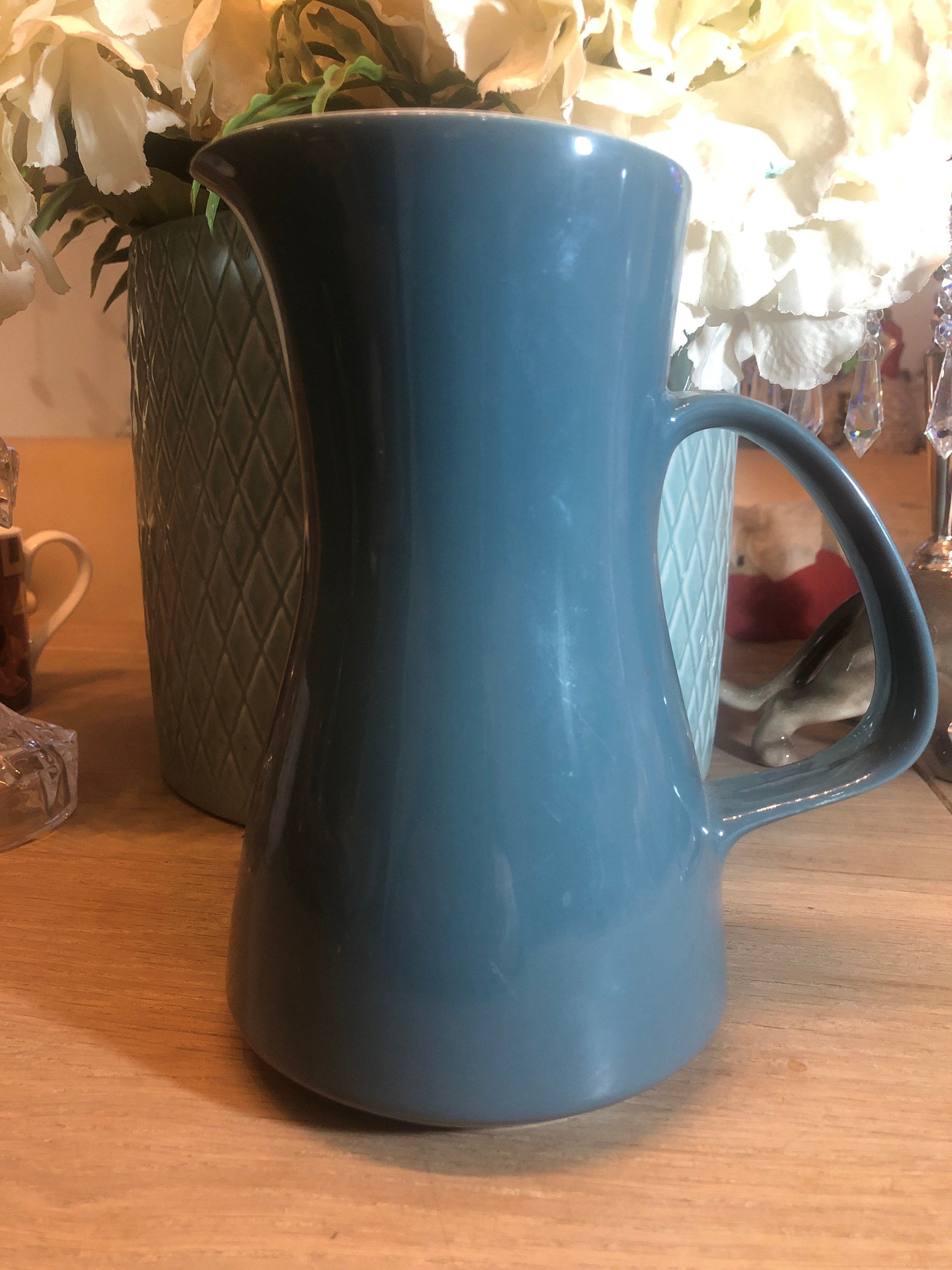 Poole Pottery Twintone Dark Blue/ Grey Tall Stylish Jug - Etsy