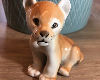 Lion cub made by lomonosov USSR from find bone china