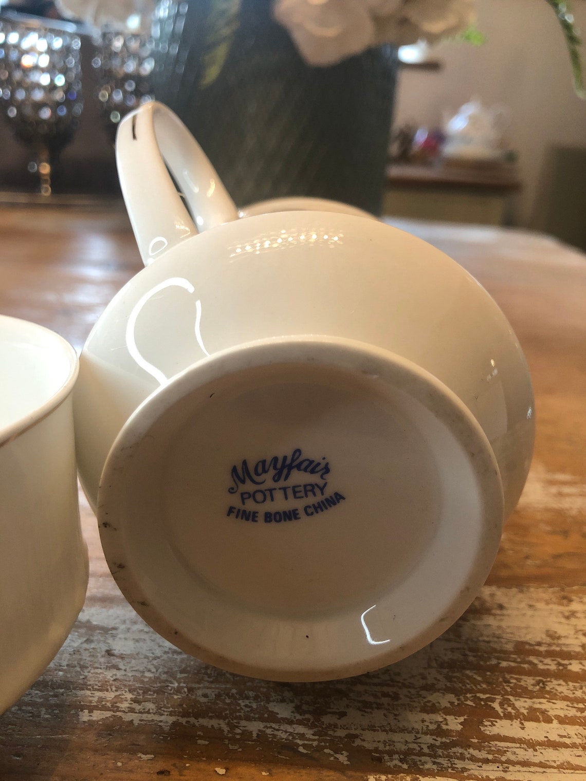 Mayfair fine bone china milk jug and sugar bowl Etsy