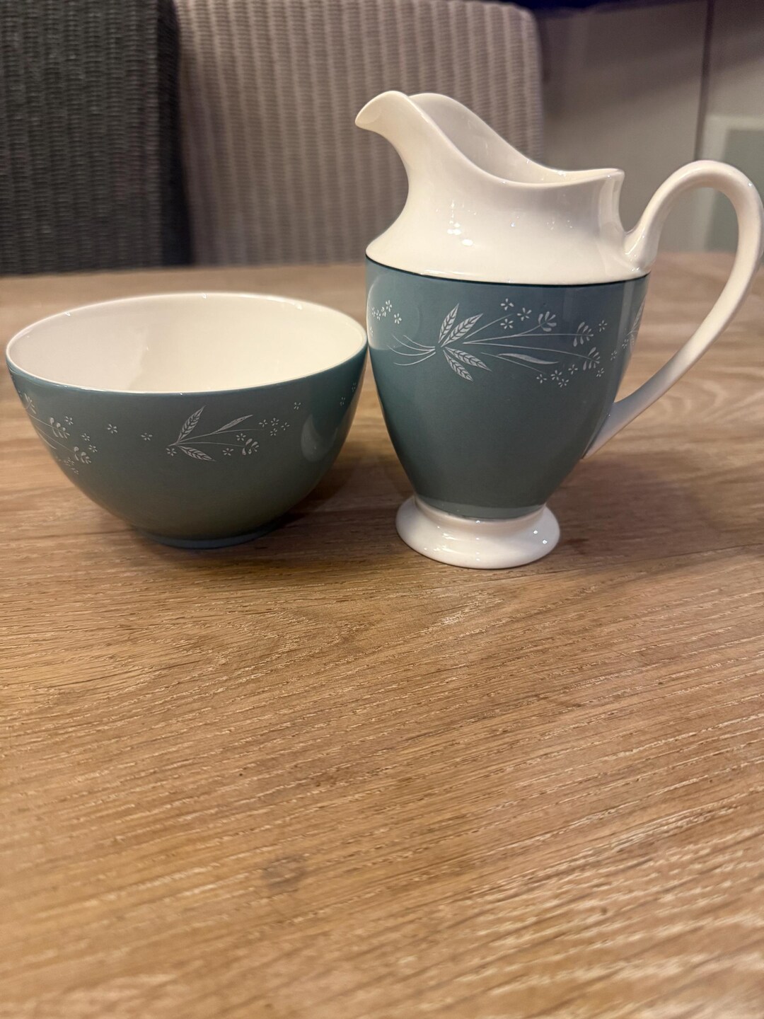 Royal Doulton Cascade 6457 Full Size Milk Jug and Sugar Bowl in Perfect ...