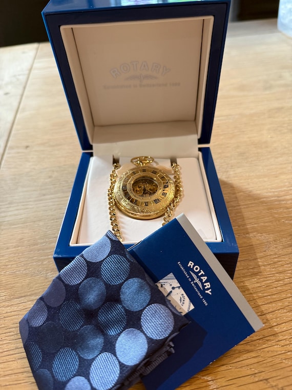 Rotary Rare Skeleton Gold Plated Watch in New Unused Condition