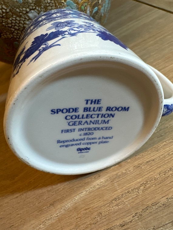 Spode Blue Room Collection Geranium Coffee Mug Earthenware Made In England