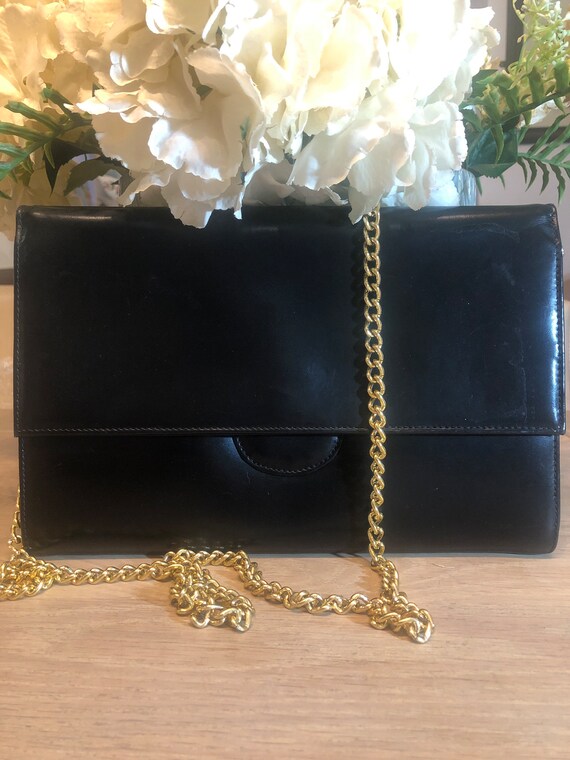 Bolso de hombro de cuero con asa de cadena Etsy España