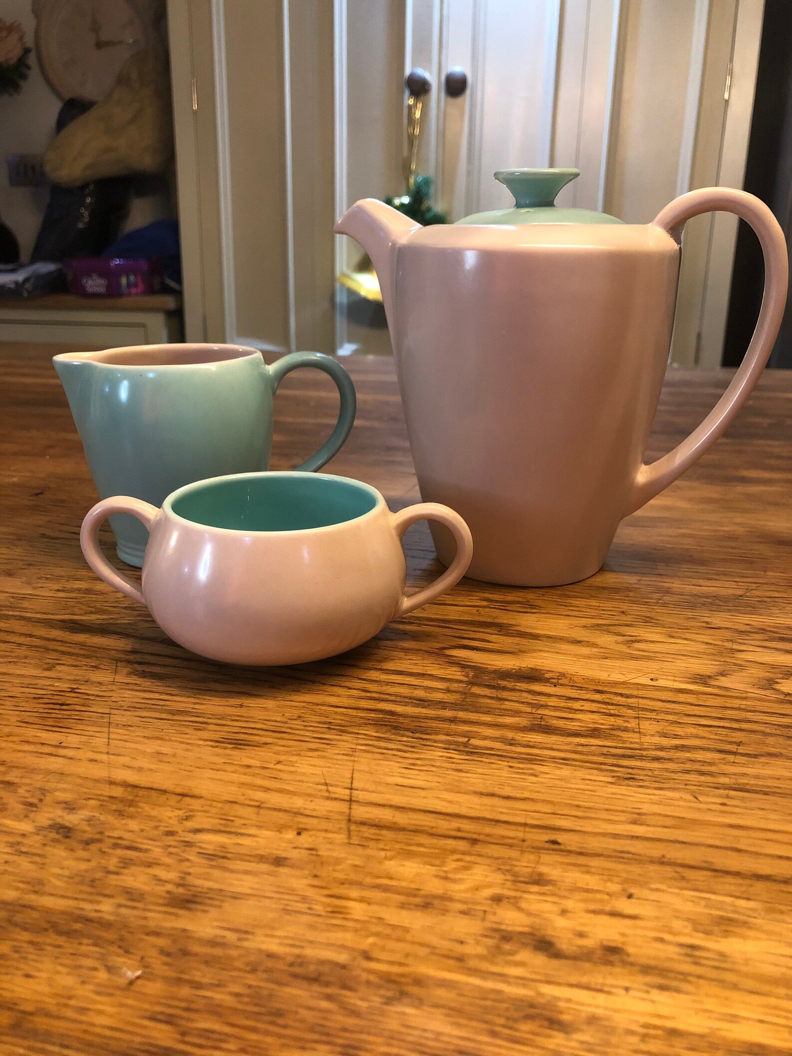 Poole Pottery Teapot Sugar Bowl and Milk Jug Etsy