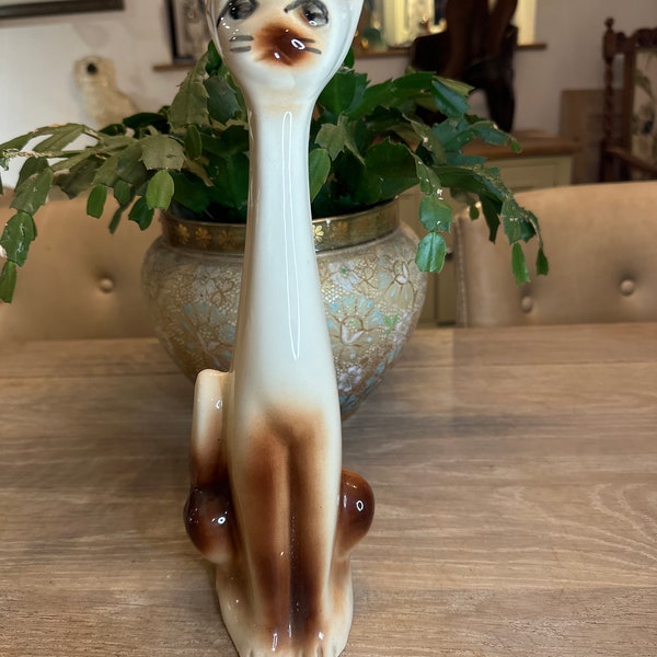 Tall kitch retro Siamese cat