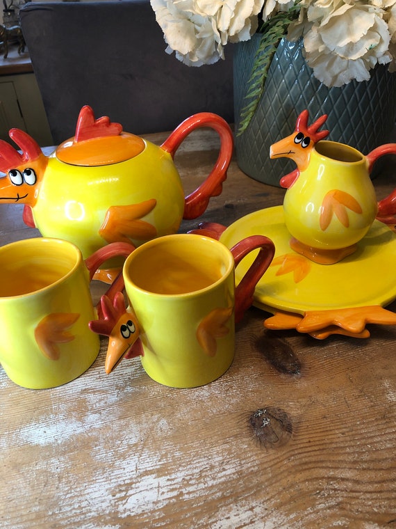 Funky breakfast designed for Debenhams teapot 2ltr milk Etsy