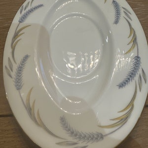 Royal Worcester Harvest Ring sauce boat plate