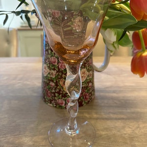 Bespoke hand blown tall glasses n blush pink