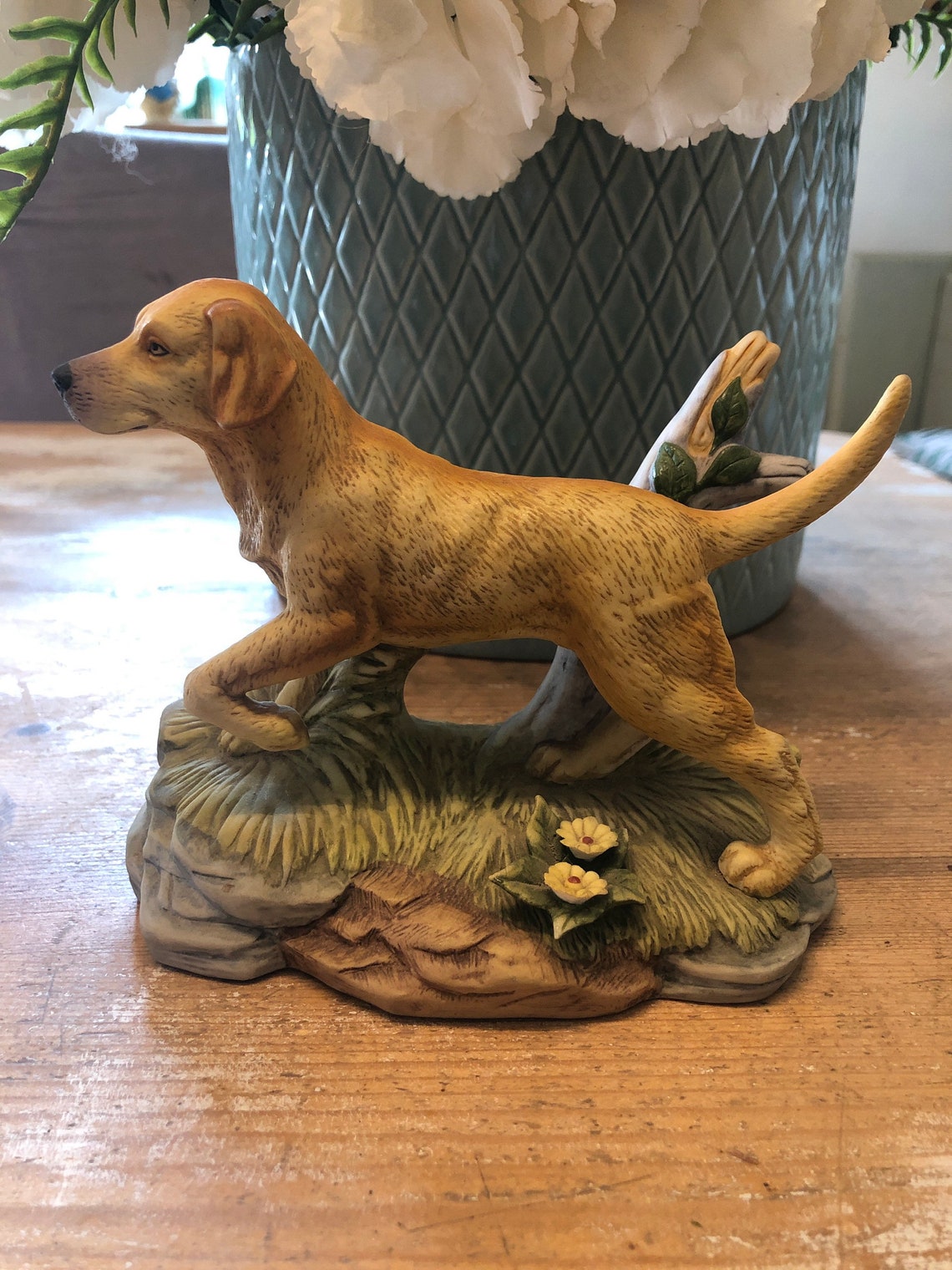 Kowa fine porcelain vintage collectible Labrador dog figurine Etsy