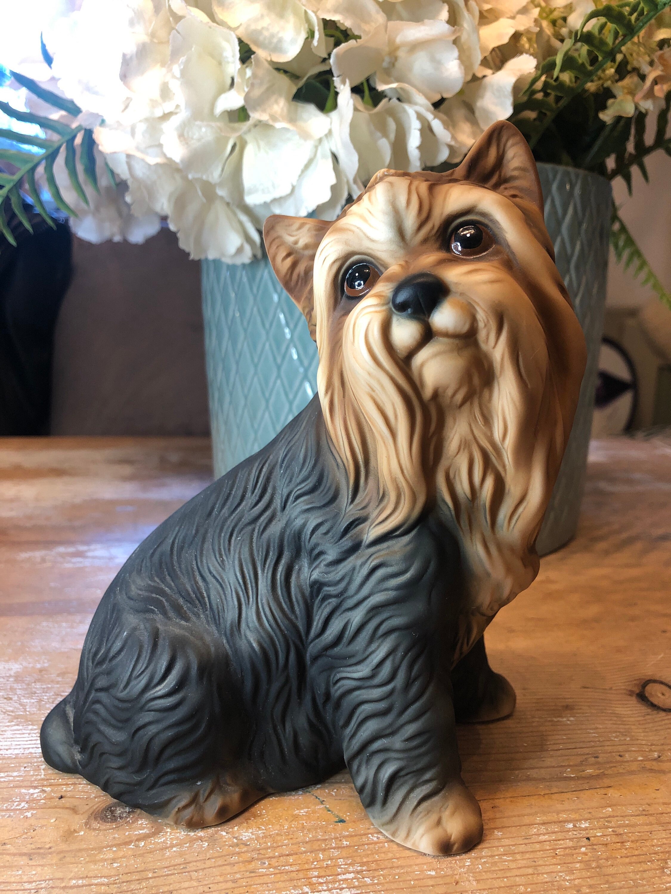 Yorkshire terrier vintage collectible figurine made by HHH Etsy