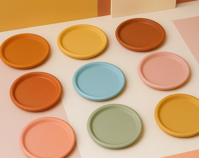 Handmade Concrete Trinket Tray: Modern Jewelry Dish, Candle Coaster