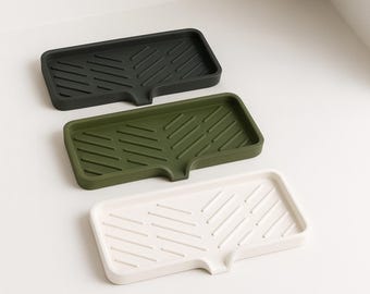 Concrete Soap Dish with Drainage: Modern Bathroom Soap Holder - 26 colors available