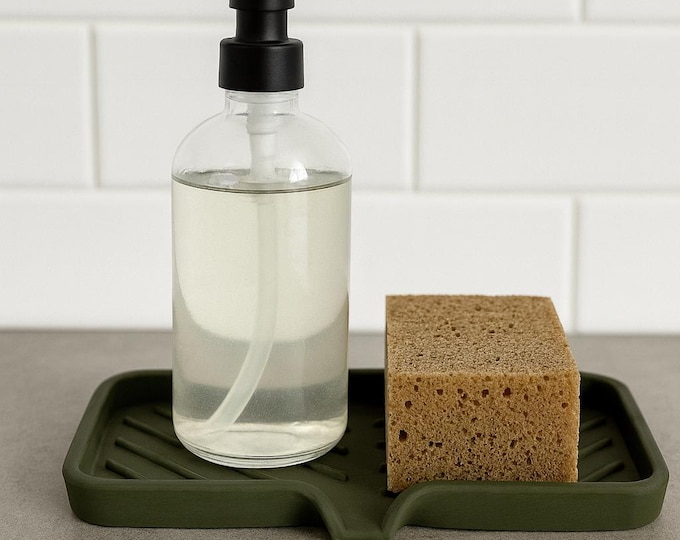 Concrete Bathroom Counter Tray – Handmade Minimalist Vanity Organizer