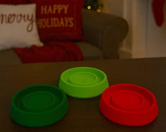 Handmade Concrete Incense Holder: Incense Stick, Palo Santo, Cone & Sage Burner - Christmas themed