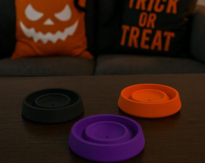 Handmade Concrete Incense Holder: Incense Stick, Palo Santo, Cone & Sage Burner - Halloween themed