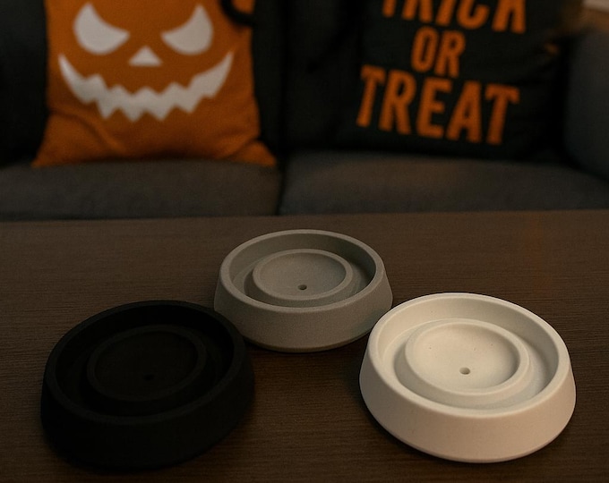 Handmade Concrete Incense Holder: Incense Stick, Palo Santo, Cone & Sage Burner - Halloween themed