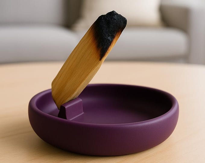 Handmade Concrete Palo Santo Holder: Minimalist Home Decor Tray