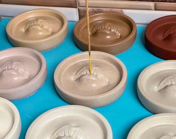 Concrete Lip Incense Holders