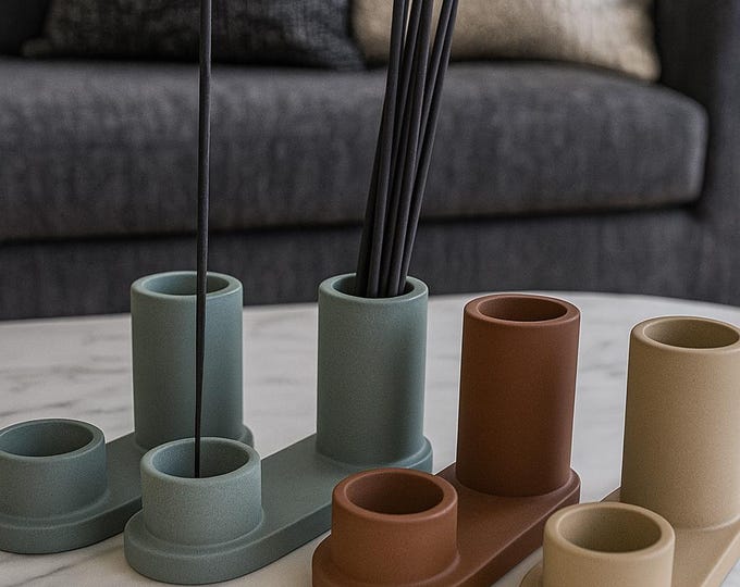 Cement Incense burner and holder - 2025 Color Collection
