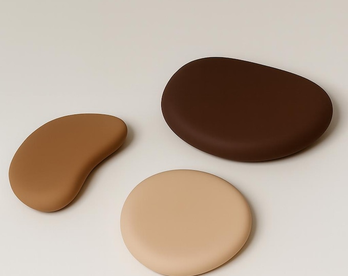 Minimalist Concrete Catchall Tray – Modern Entryway Key Holder, Handmade Decorative Pebble Tray for Jewelry, Keys & Small Items