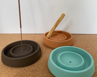 4-in-1 Cement Incense Holder: Palo Santo, Cone & Sage Burner