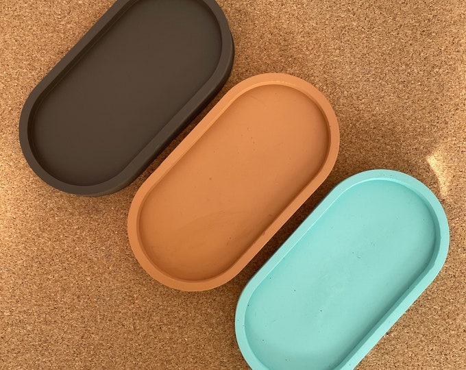 Concrete Oval Tray