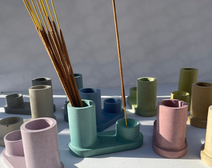 Cement Incense Stick Holder: Minimalist Concrete Incense Burner