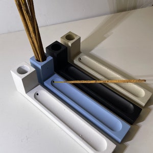 Incense Holder and Burner, Concrete Incense Stick Holder, Minimalist Incense Burner.