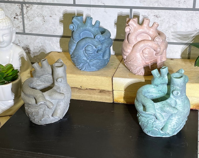 Concrete Human Anatomical Heart Shape Planter