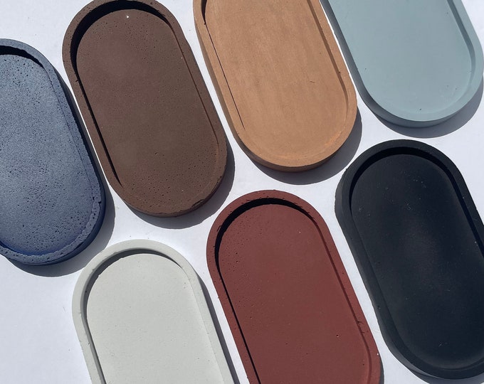 Concrete Oval Tray