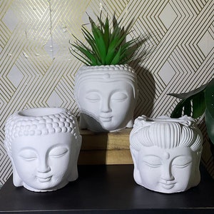 Concrete Buddha Planter and Pot
