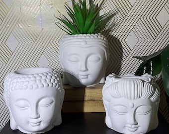 Concrete Buddha Planter and Pot
