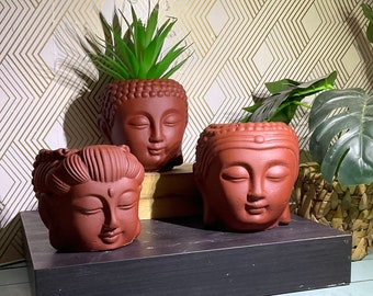 Buddha Head Planter and Pot