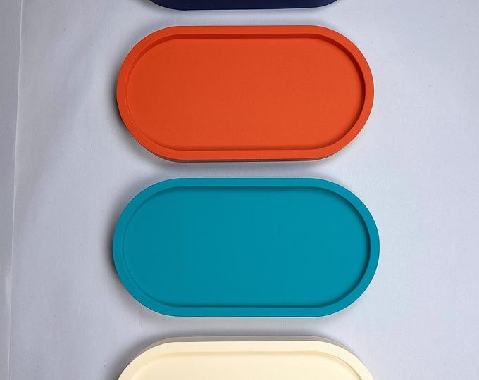 Desk Organizer Concrete Tray – Chic Minimalist Office Accessory