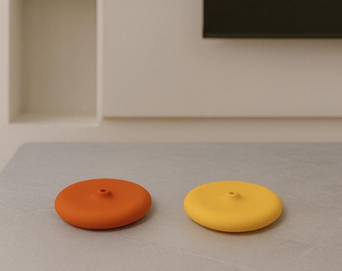 Handmade Concrete Incense Holder: Minimalist Meditation Decor