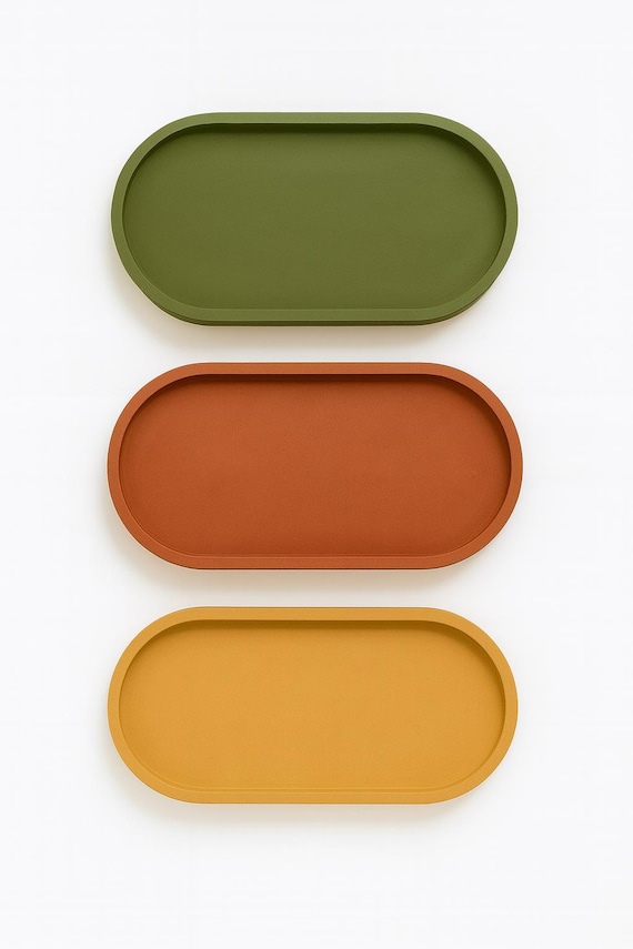 Handmade Concrete Vanity Tray: Modern Minimalist Catchall