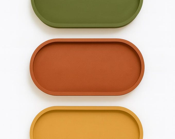 Handmade Concrete Vanity Tray: Modern Minimalist Catchall