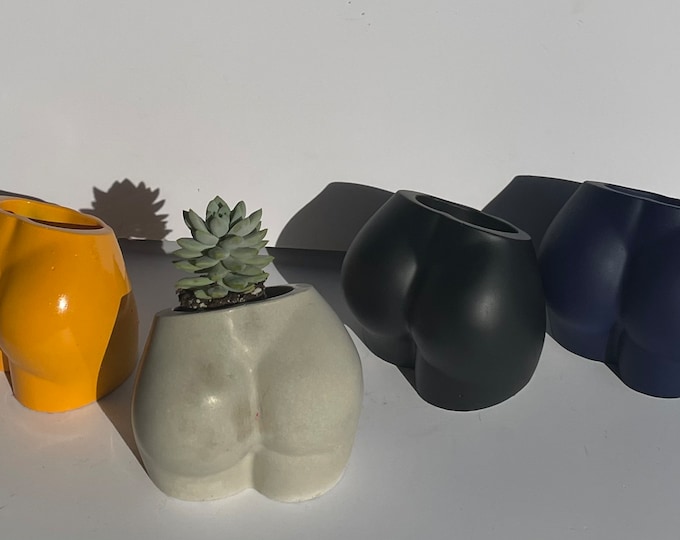 Booty Shaped Concrete Planter - 2023 Color Collection