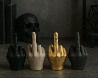 Concrete Middle Finger Ring Holder: Edgy Vanity Decor