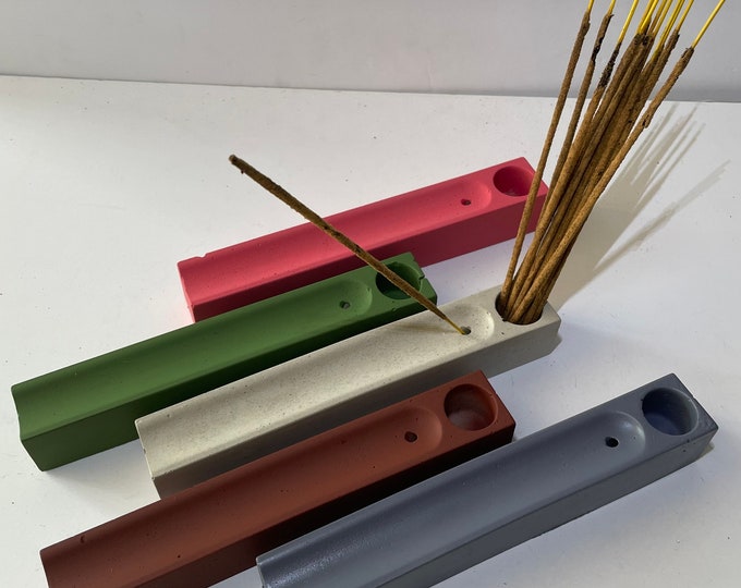 Minimalist Cement Incense Holder: Handmade Home Decor