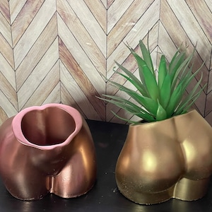 Booty Shaped Concrete Planter