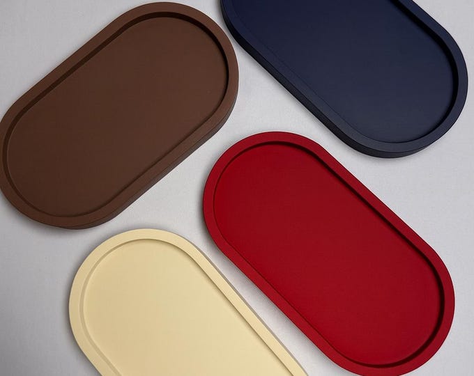 Bathroom Vanity Concrete Tray – Elegant Minimalist Bath Accessory