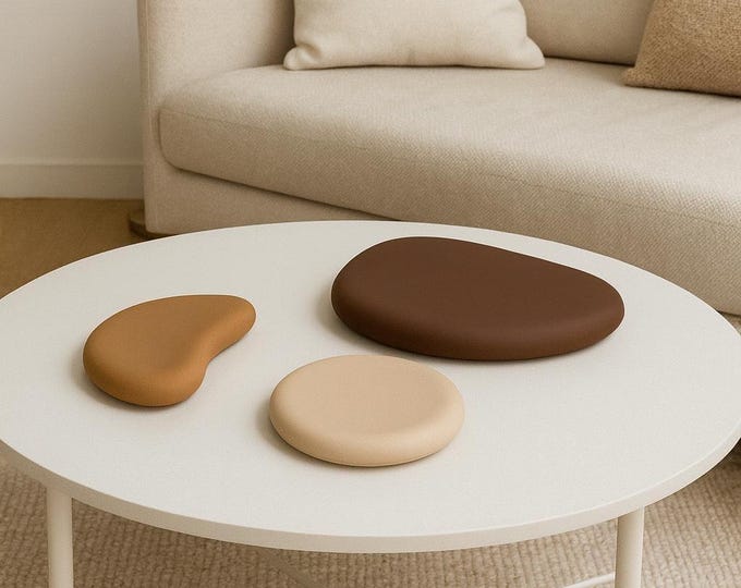 Large Round Concrete Display Tray | Decorative Tray | Stone Tray | Coffee Table Tray | Jewelry Tray | Saucer Tray | Minimalist Round Tray