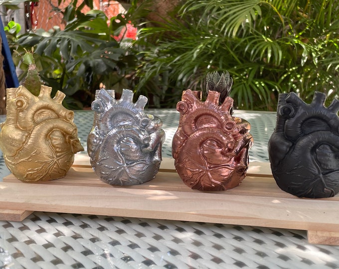 Concrete Human Anatomical Heart Shape Planter