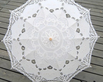 Embroidery Lace Parasol Sun Umbrella Bridal Wedding Dancing Party Decors Fashion