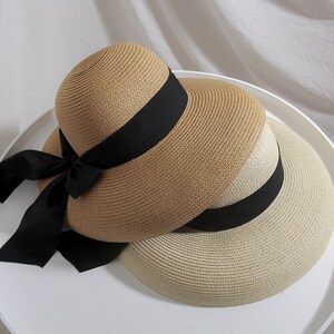 Summer Hat, Floppy Sun Hat For Women, Straw Hat  UPF 50+, Wide Brim Straw Hat, Summer Foldable Travel Beach Cap, Birthday Gift
