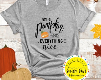 Pumpkin Spice Graphic Tee: Fall Women's Crewneck Shirt