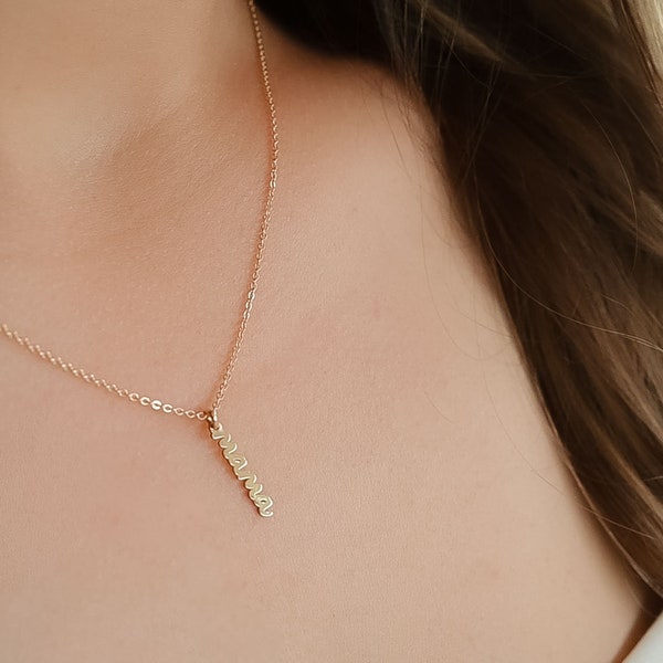 Mama Necklace, 14K Gold Minimalist Mom Necklace, Mom Necklace, Necklace for Mom, Mama Jewelry, Baby Shower Gift for Mom, New Mom Gift
