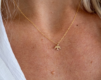 Your Wings Were Ready, Our Hearts Were Not Infant Loss Necklace, Gold Filled Bird Necklace, Miscarriage Gift, Child Loss Necklace