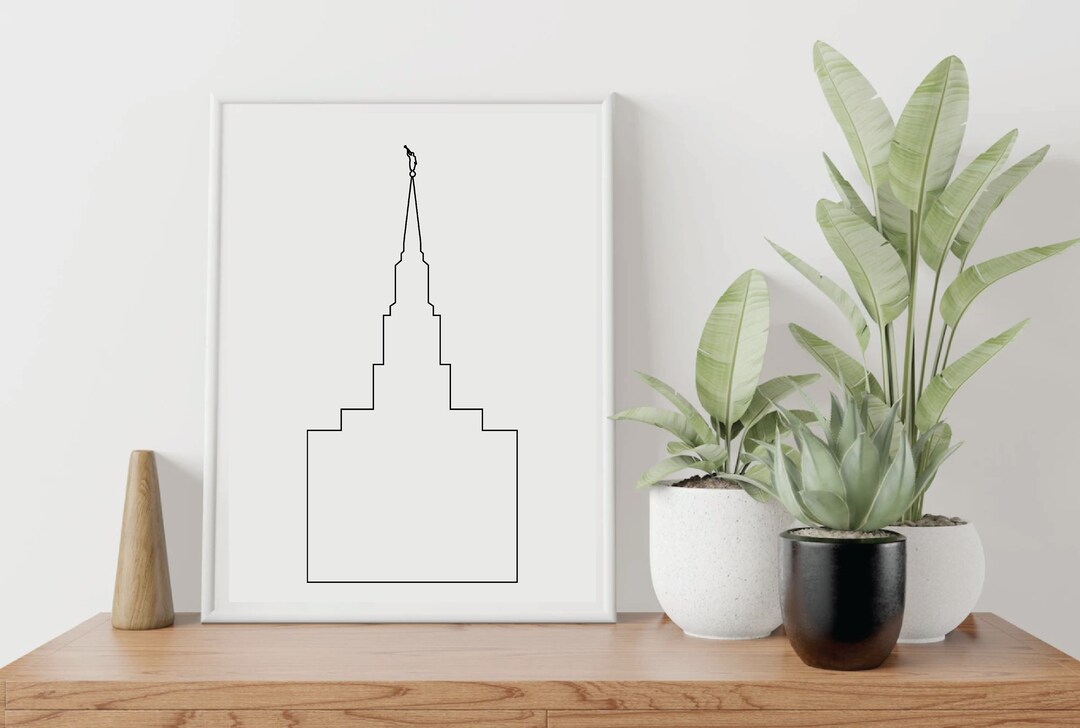 Layton Temple Outline, Simple LDS Temple Outline, Minimalist LDS Temple ...